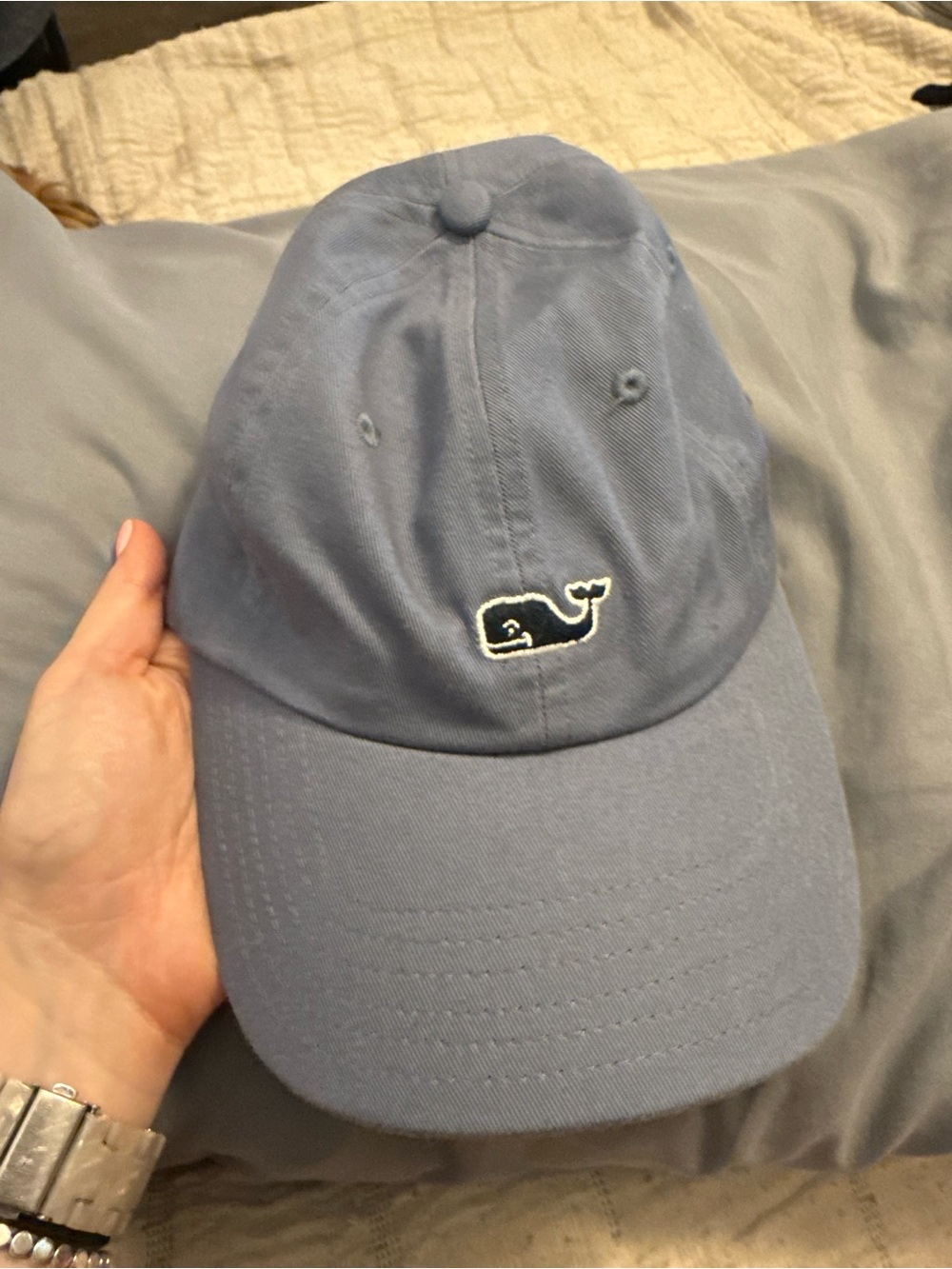 Vineyard Vines Light Blue Whale Logo Baseball Cap